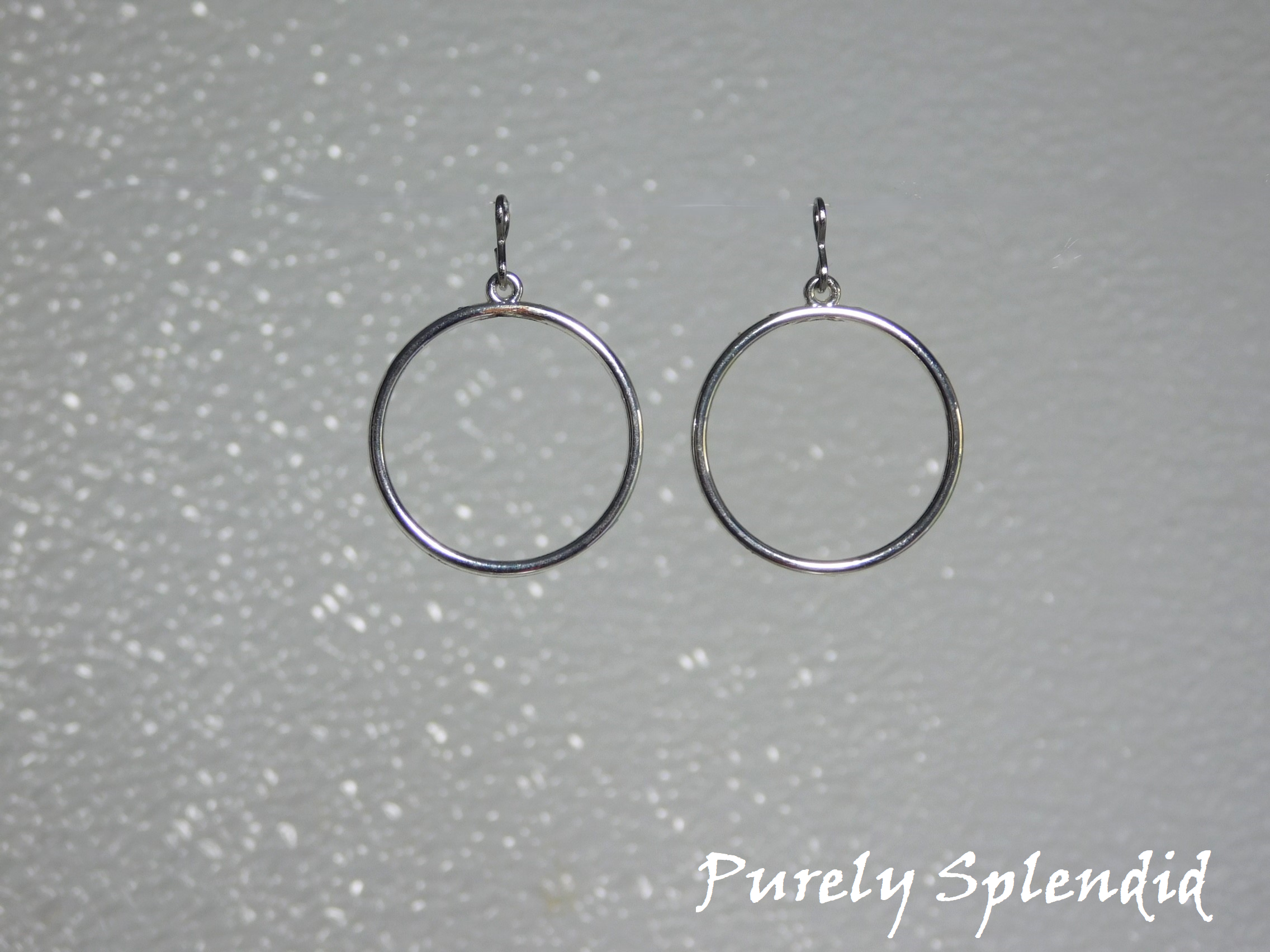 Large Silver Hoop Earrings for dolls