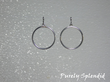 Load image into Gallery viewer, Large Silver Hoop Earrings for dolls
