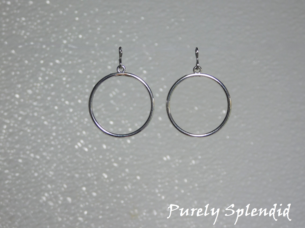 Large Silver Hoop Earrings for dolls