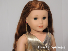 Load image into Gallery viewer, 18 inch doll shown wearing Long Fringe Earring Dangles
