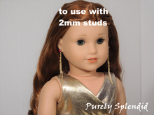 Load image into Gallery viewer, Long Fringe Earrings for dolls
