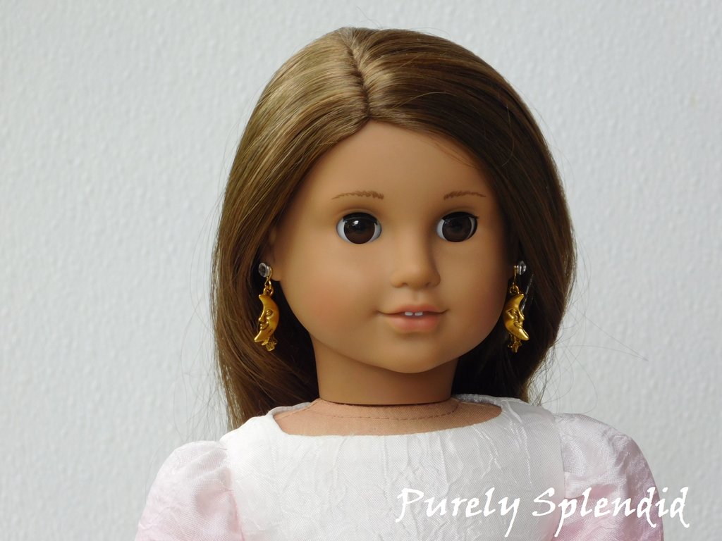 Moon and Star Earring Dangles for dolls