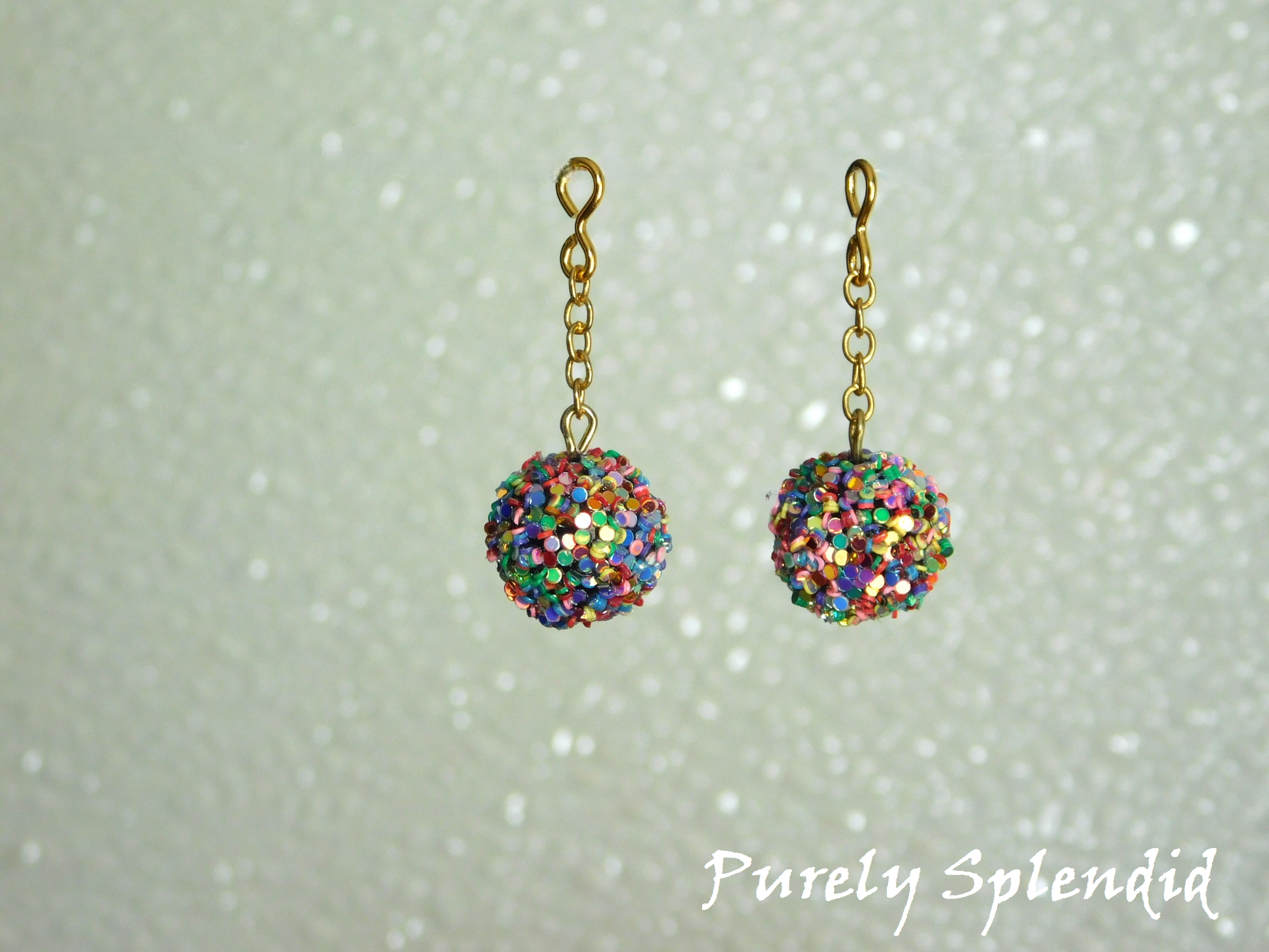 Multi Colored Drop Earrings for dolls
