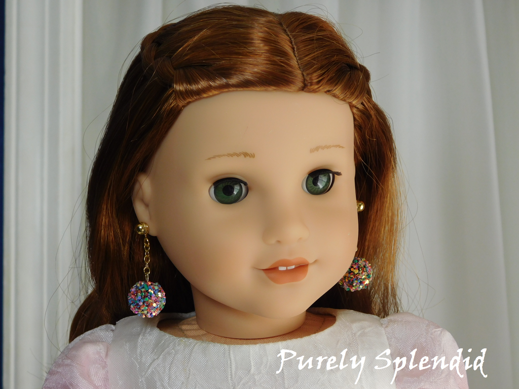 Multi Colored Drop Earrings for dolls