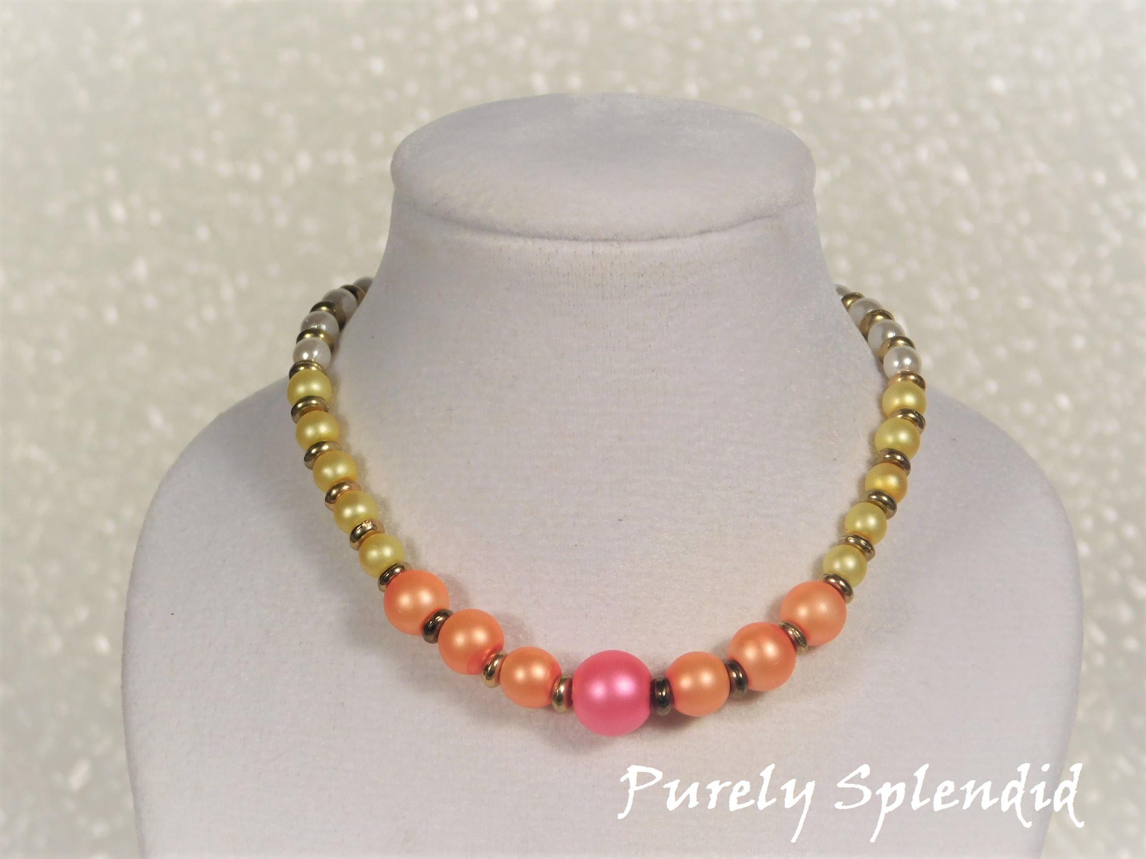 Neon Pearl Necklace for dolls