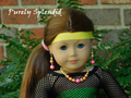 Neon Pearl Earrings and Necklace for dolls