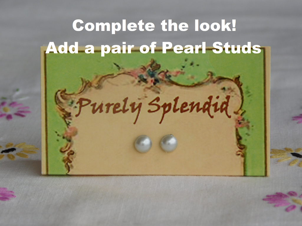 Complete the look -Add a pair of Pearl Stud Earrings for dolls who wear 2mm studs