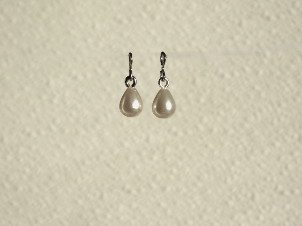 Pearl Drop Earrings silver