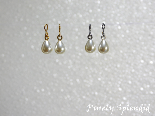 Pearl Drop Earrings available in Gold or Silver