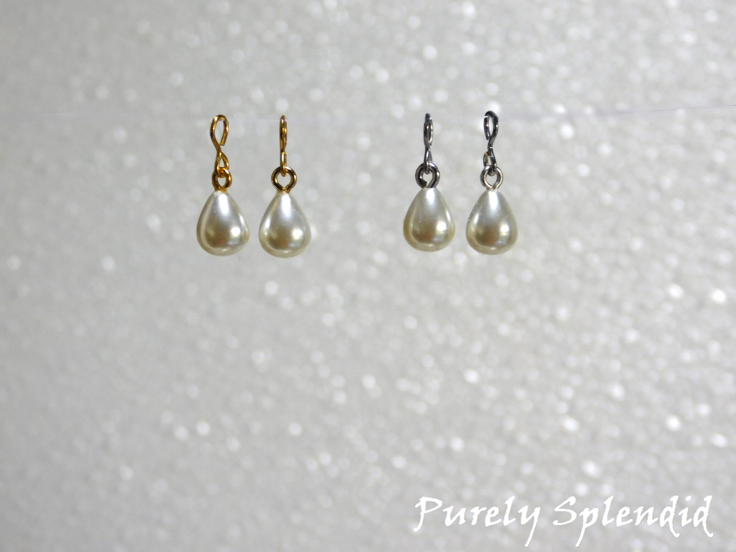 Pearl Drop Earrings available in Gold or Silver