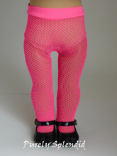 Load image into Gallery viewer, Pink Fishnet Tights for 18 inch dolls
