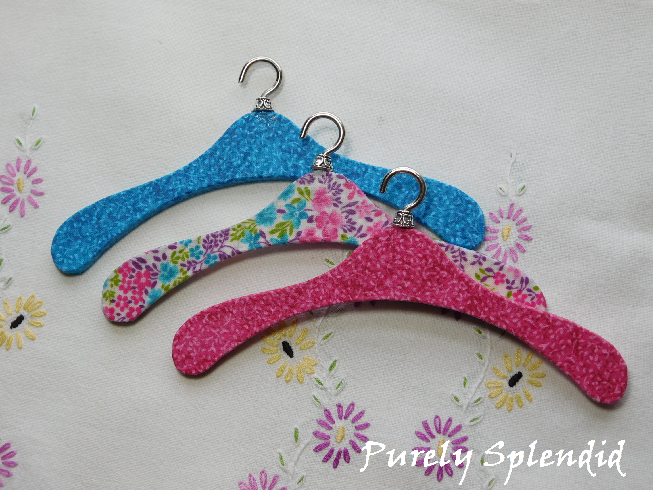 Clothes Hangers Pink and Blue Floral