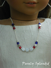 Load image into Gallery viewer, Red White and Blue USA Necklace
