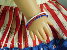 Load image into Gallery viewer, Stacking Bracelets Red White and Blue
