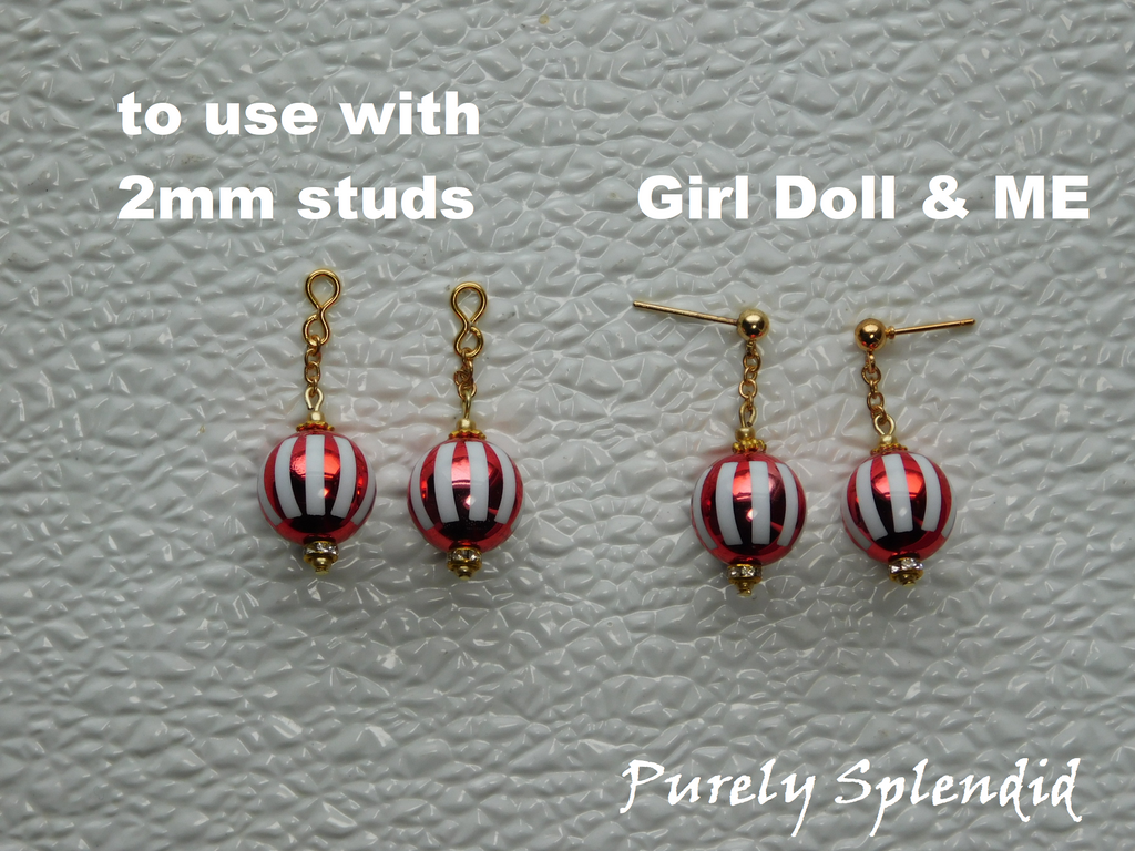 to use with 2mm stud earrings and girl doll and me earrings comparison