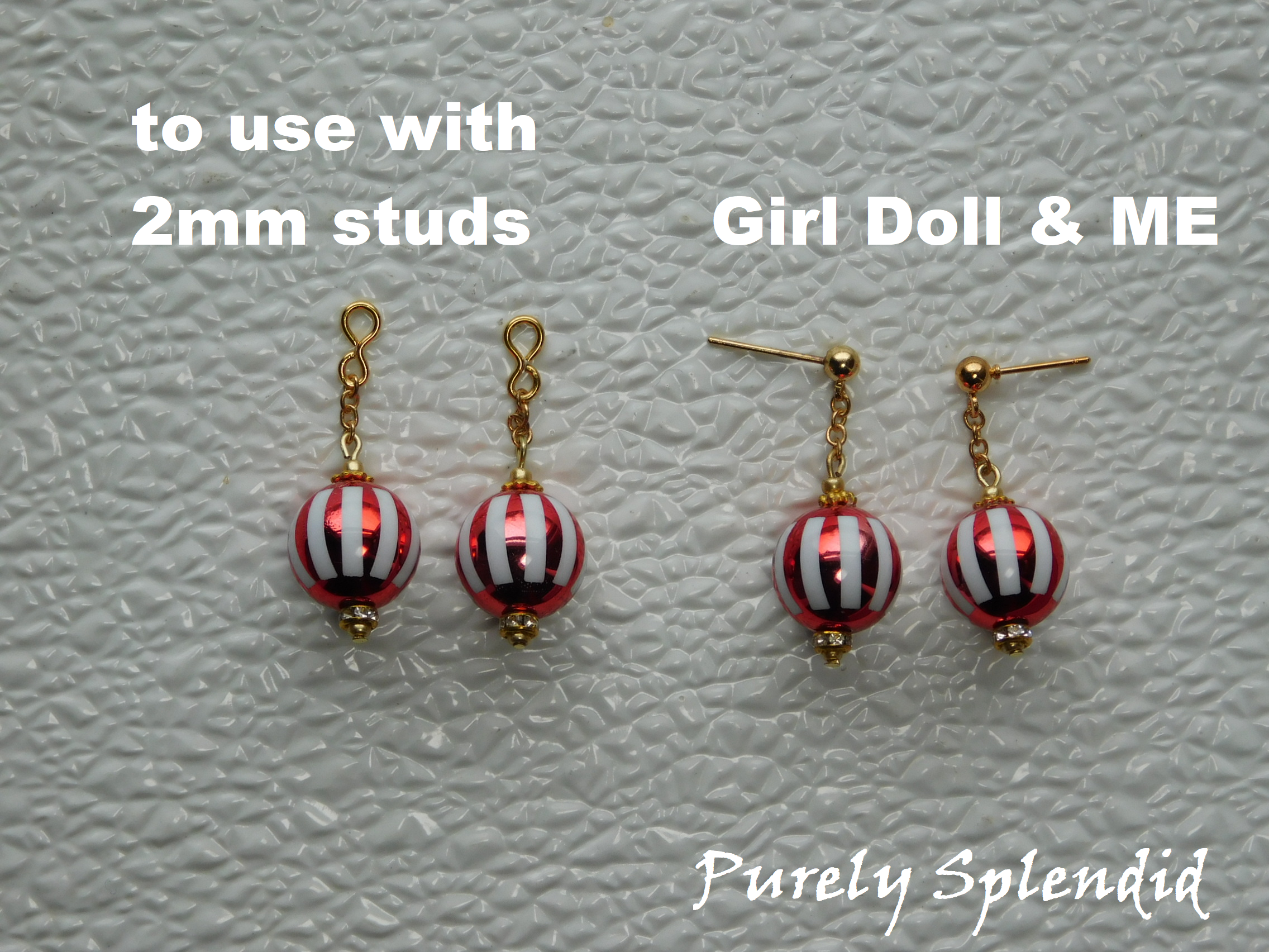 to use with 2mm stud earrings and girl doll and me earrings comparison