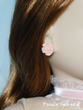 Rose Studs Peach color for dolls who wear 2mm studs
