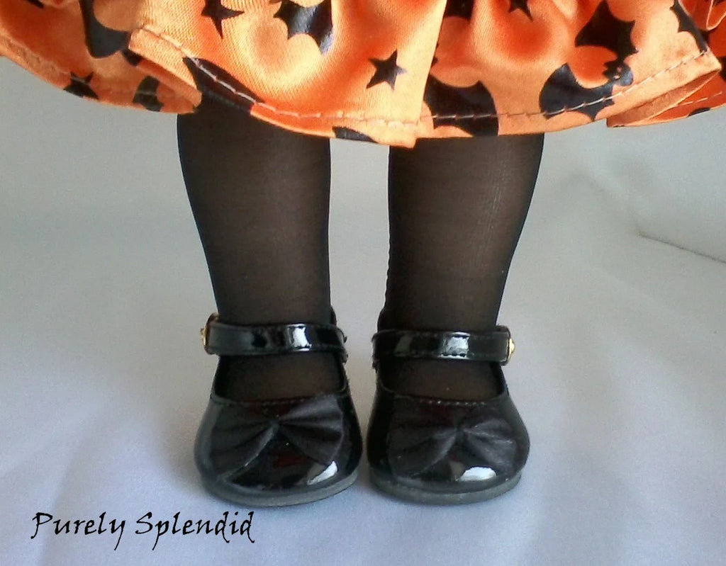 Sheer black hose for 18 inch girl dolls - elegant nylon spandex perfect fit American made | Purely Splendid