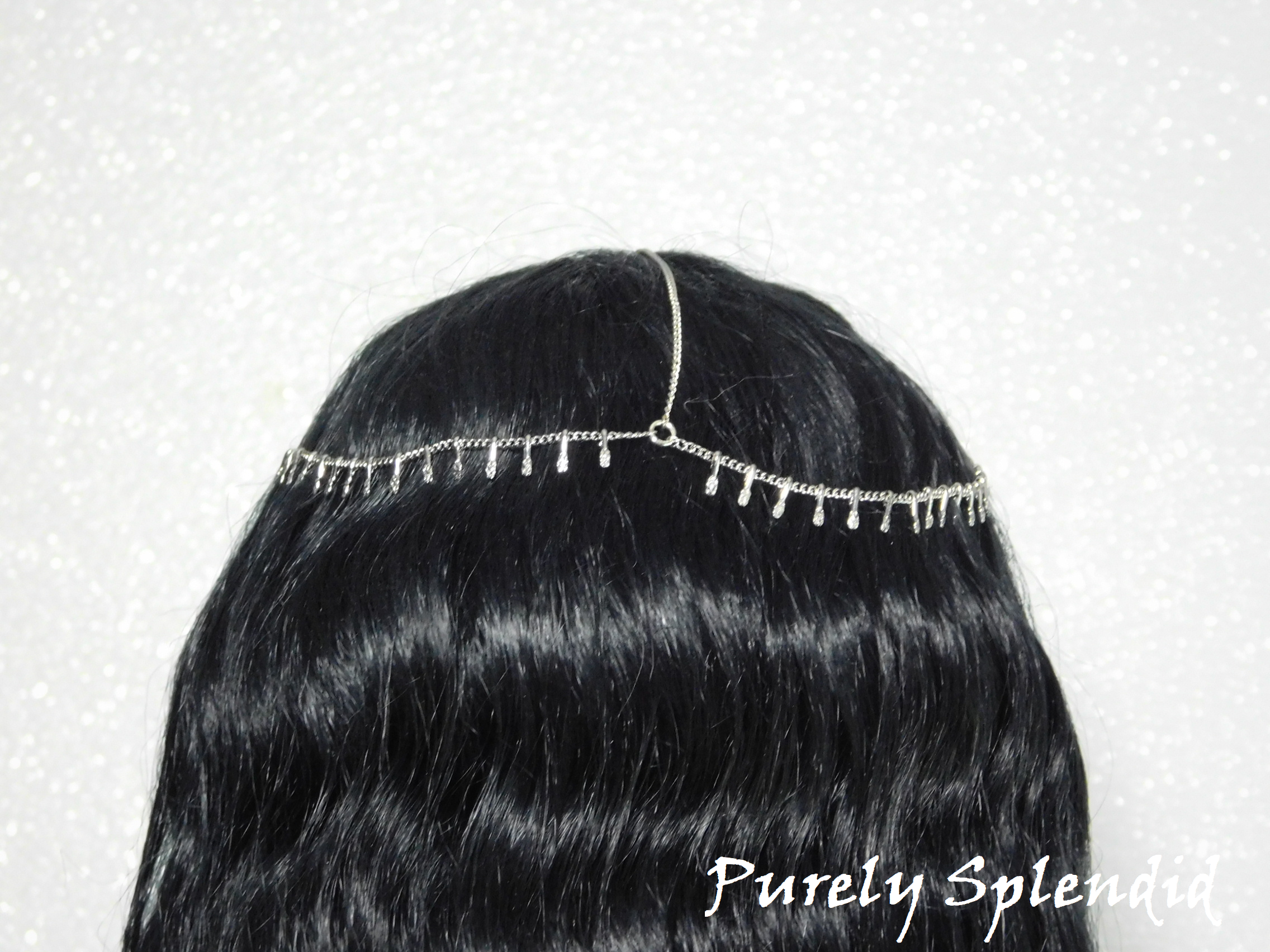 Silver Dangle Hair Chain