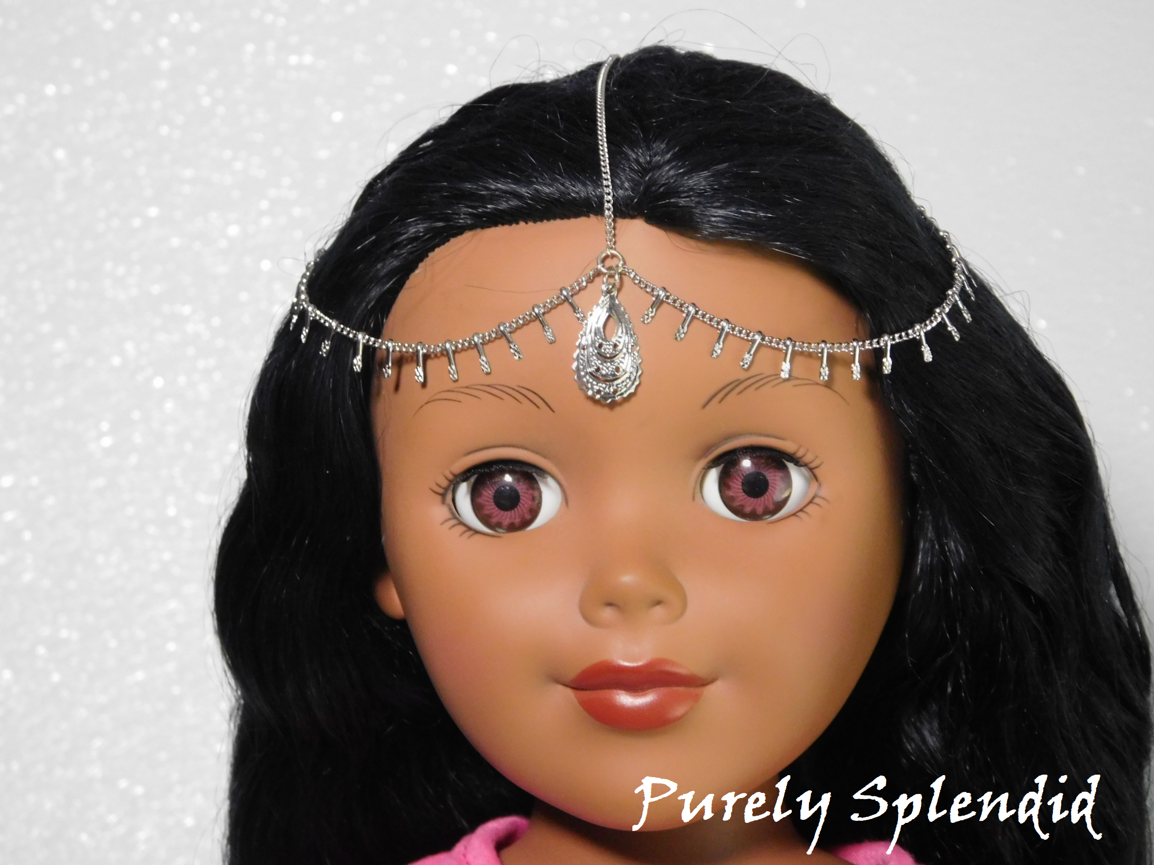 Silver Dangle Hair Chain
