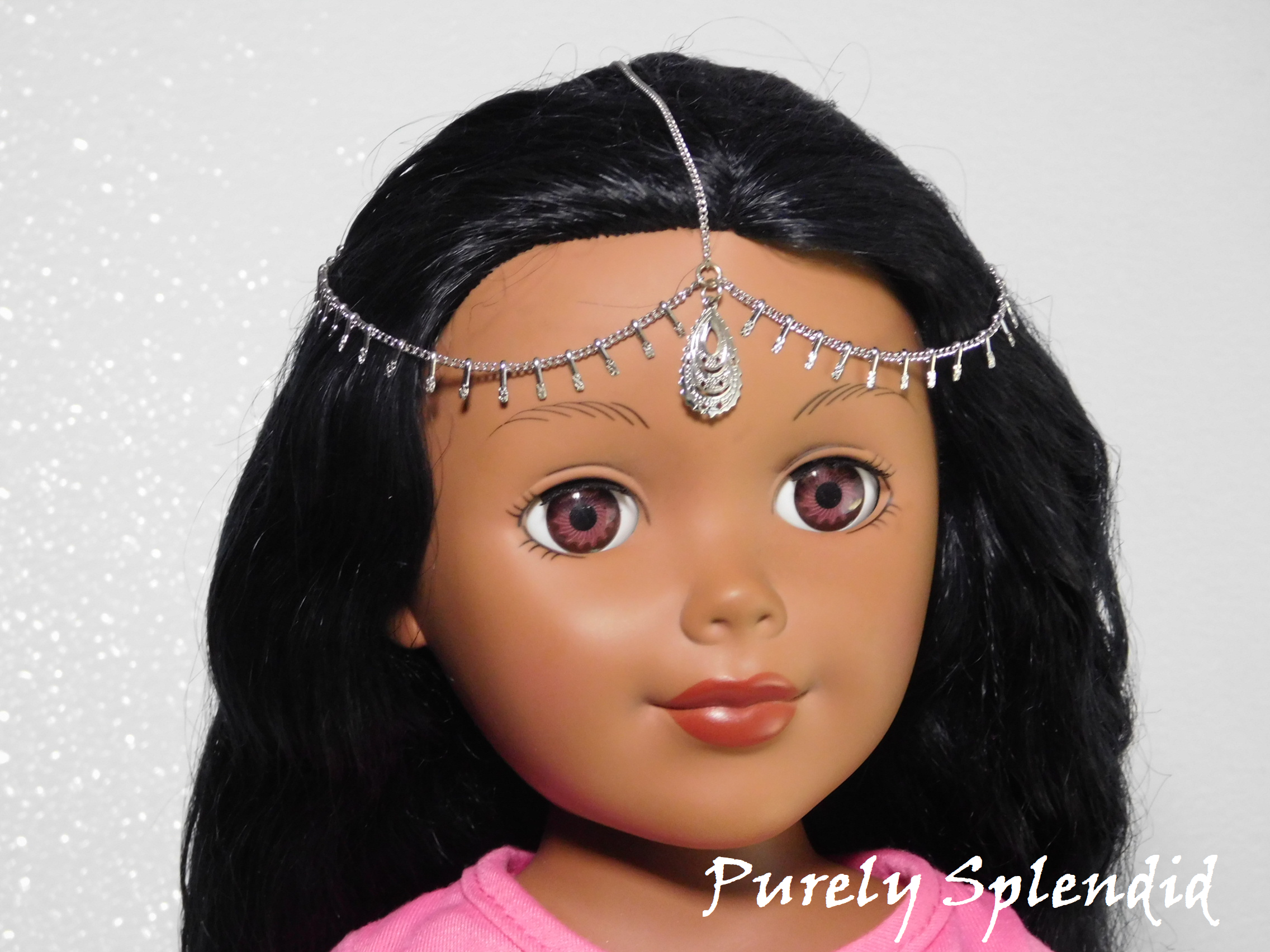 Silver Dangle Hair Chain