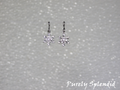 Cubic Zirconia Silver Snowflake Earrings for dolls who wear 2mm studs