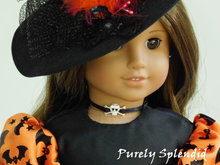 Load image into Gallery viewer, 18 inch doll shown wearing Skull Choker 
