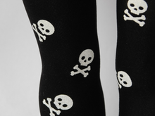 Load image into Gallery viewer, close up of the Skull and Cross Bones Tights
