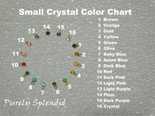 Load image into Gallery viewer, Color chart for the small crystals- 16 colors to choose from
