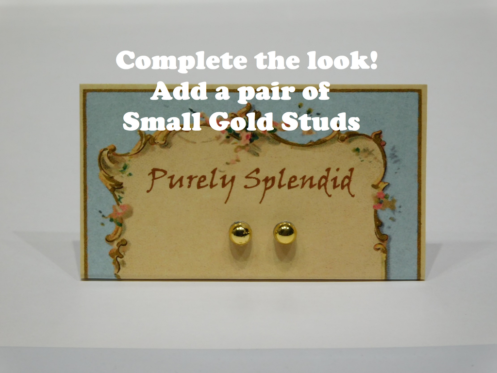 Small Gold 2mm Stud Earrings for dolls