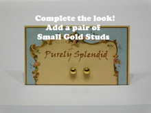 Load image into Gallery viewer, Small Gold 2mm Stud Earrings for dolls
