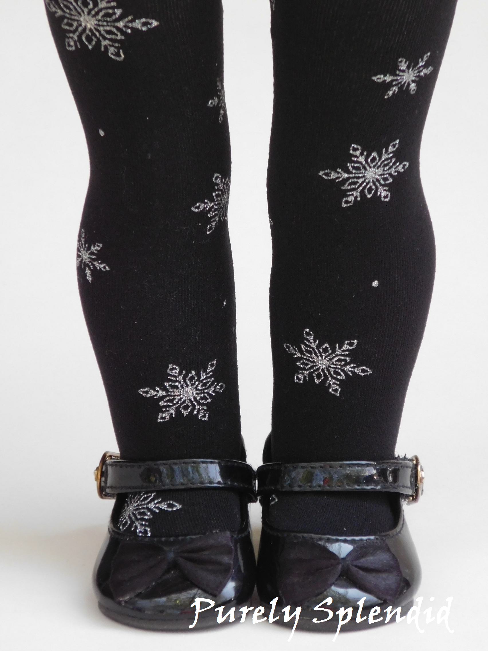 Snowflake Tights for 18 inch dolls
