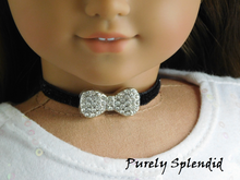 Load image into Gallery viewer, Sparkling Bow Tie Choker
