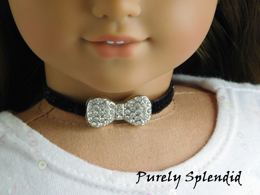 Sparkling Bow Tie Choker