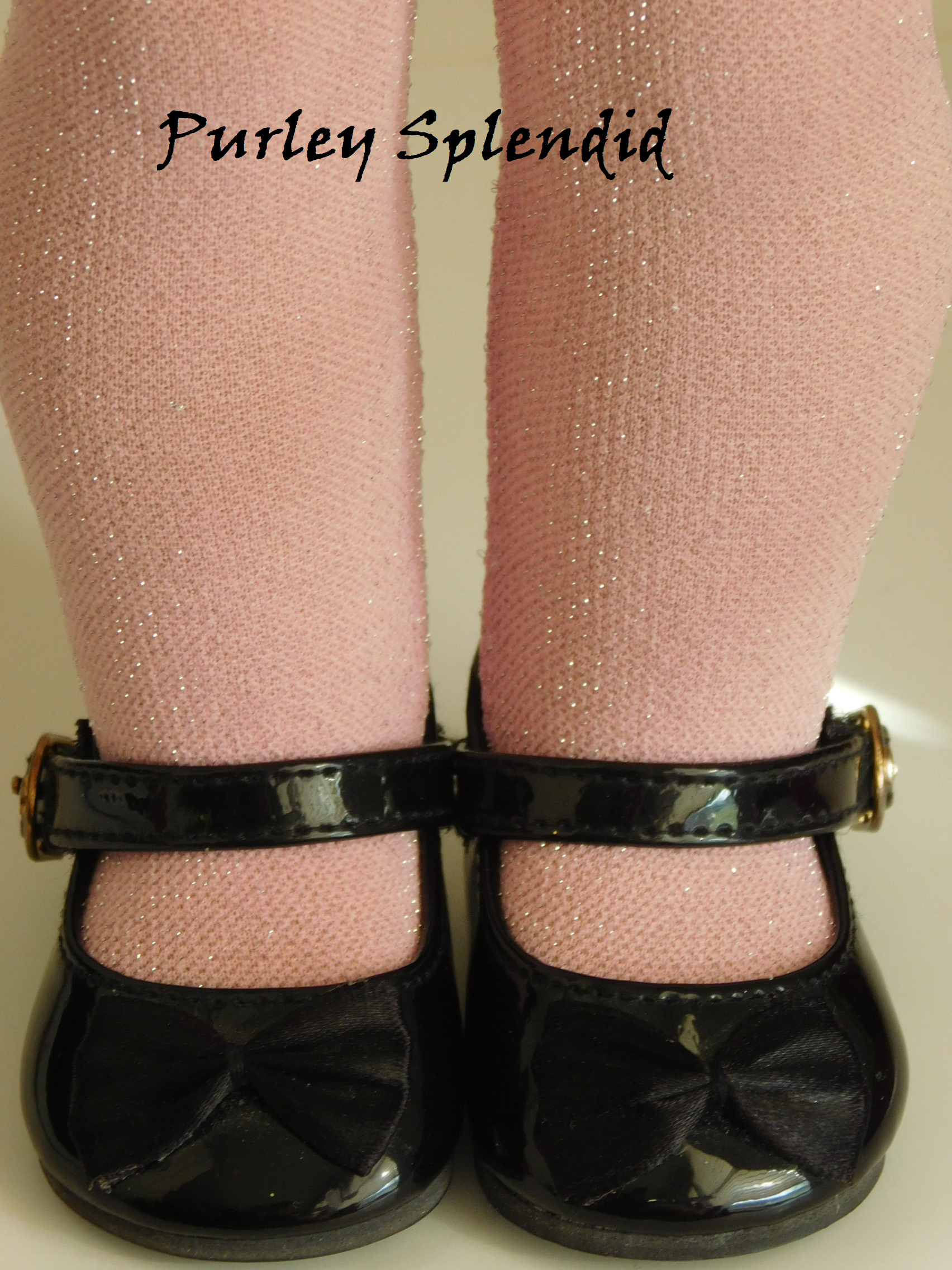 Pink Sparkle Tights for 18 inch dolls