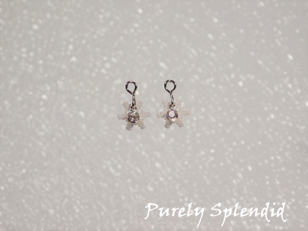 Sparkling Snowflake Earring Dangles