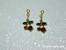 Load image into Gallery viewer, Cherry Earring Dangles for dolls who use 2mm studs
