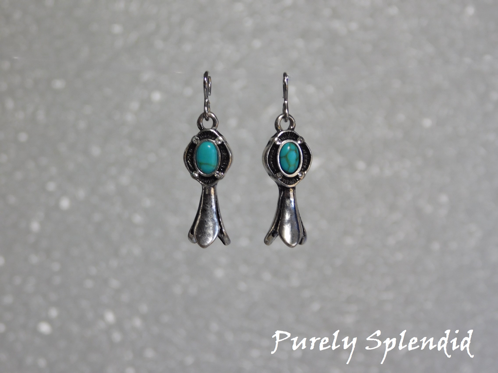 Squash blossom earrings for 18 inch dolls - classic Southwestern style
