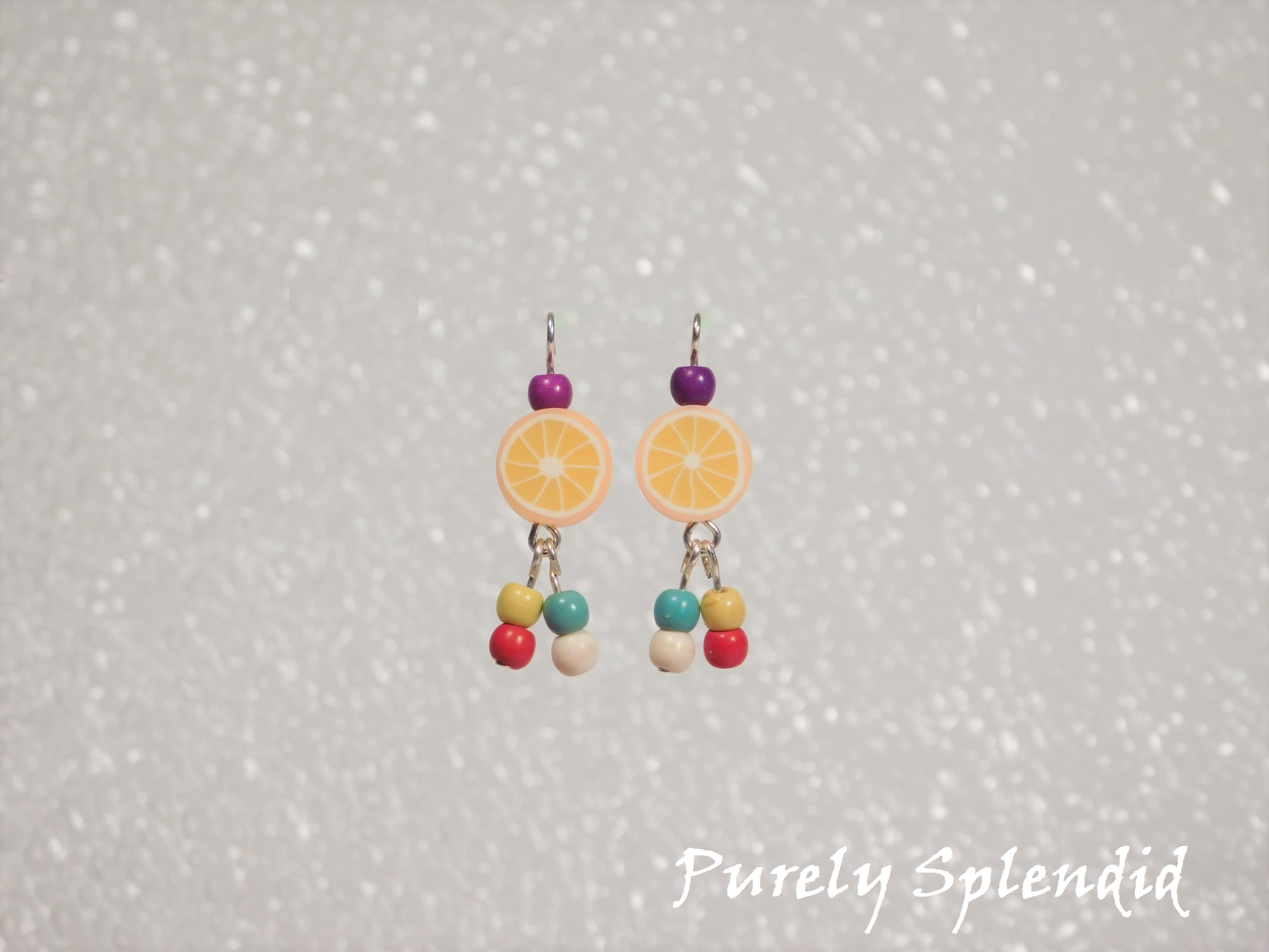 Tropical Orange Earring Dangles