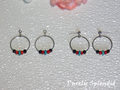 Western Beaded Hoop Earrings available in two styles "to use with 2mm studs" and Girl Doll and Me" earrings