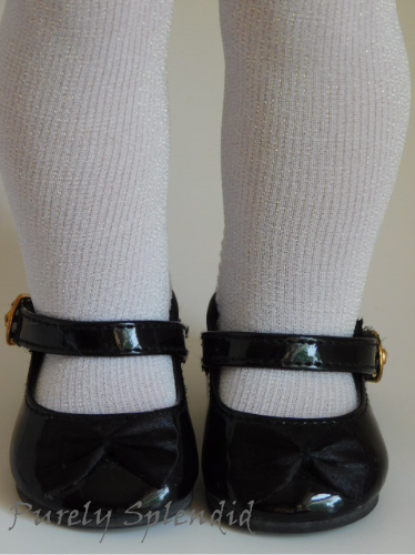 White Sparkle Tights for 18 inch dolls