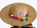 White and gold hat pin for 18 inch girl doll, American made | Purely Splendid
