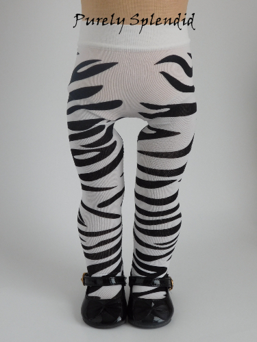 Zebra Tights for 18 inch dolls