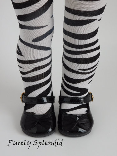 Zebra Striped Tights for 18 inch dolls