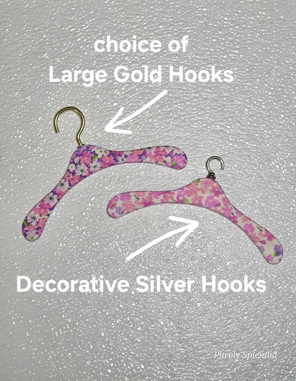 Clothes Hangers Pink and Purple Floral