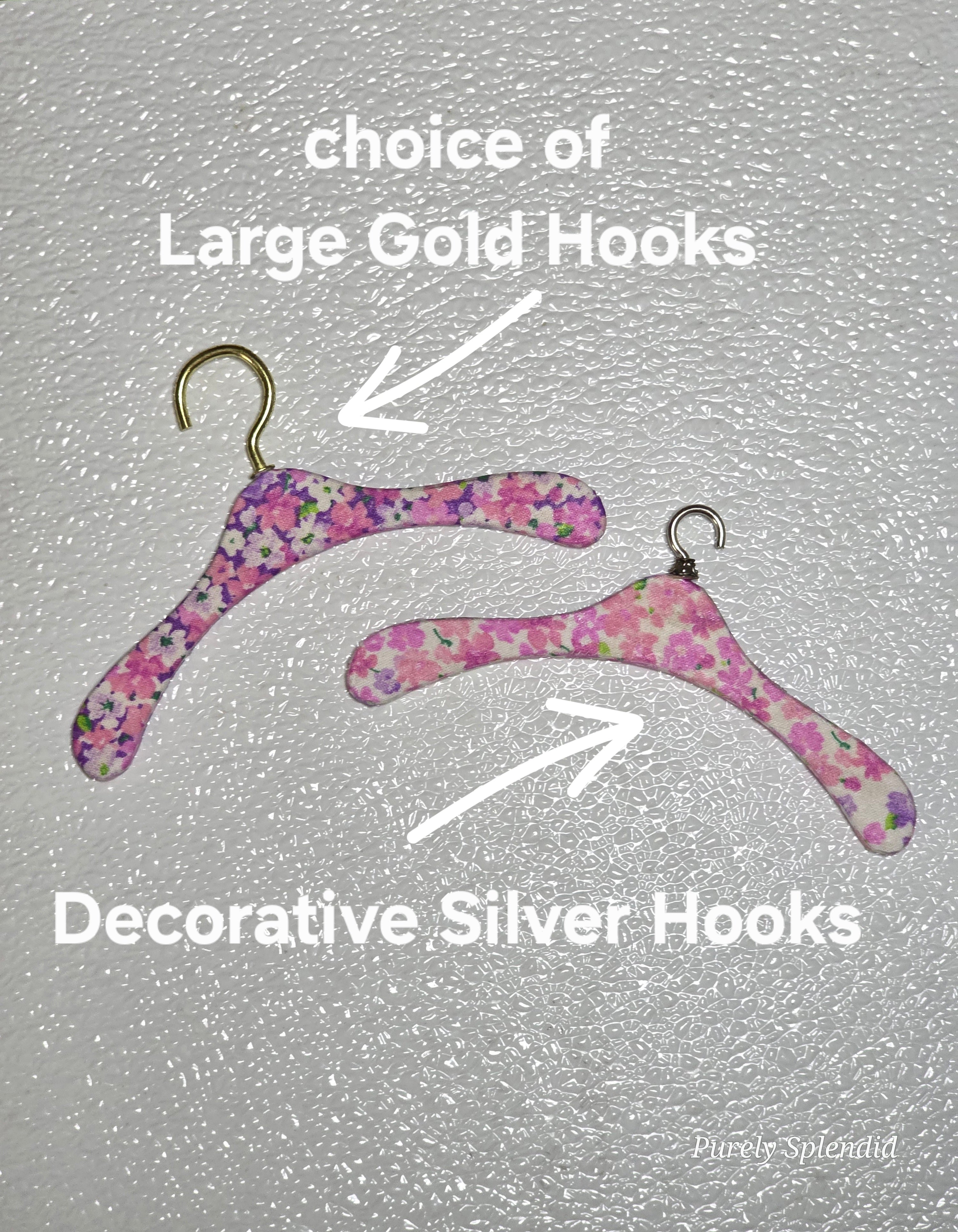 Clothes Hangers Pink and Purple Floral