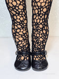 Random holed black Fishnet Hose for 18 inch girl dolls / American made / Purely Splendid