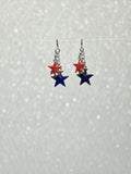 Patriotic Cascading Stars Earrings for 18 inch dolls American made / Purely Splendid