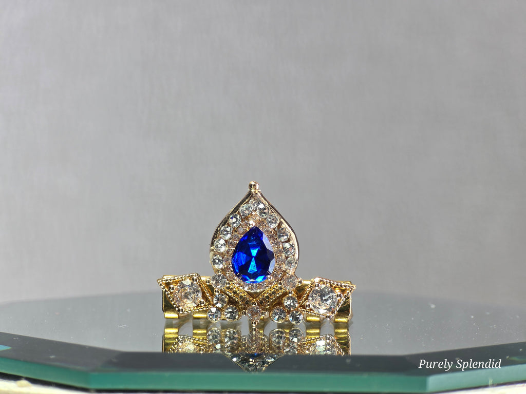 Blue sparkling Jasmine Crown for dolls
