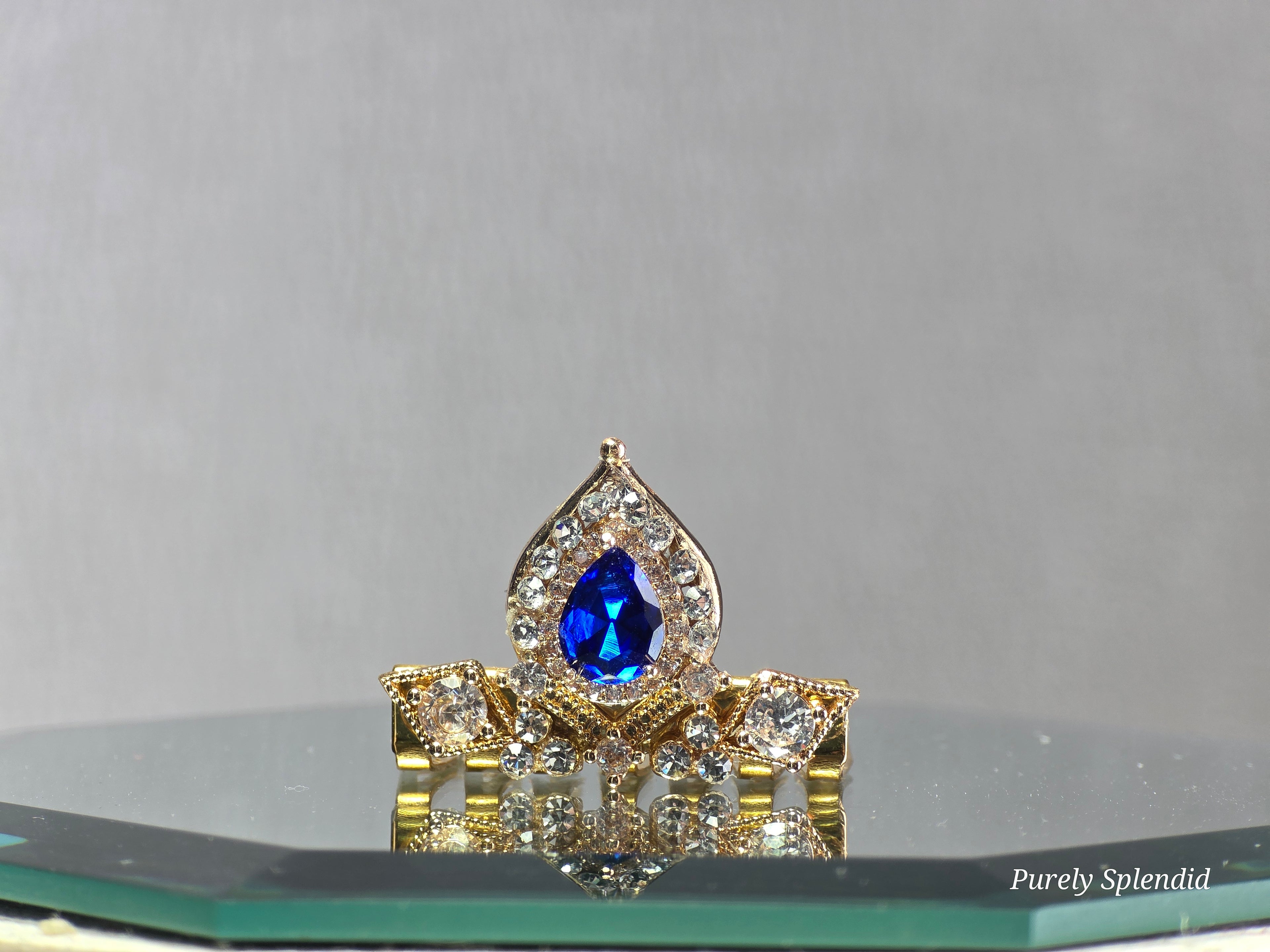 Blue sparkling Jasmine Crown for dolls